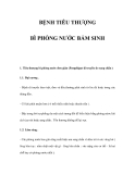 ĐẠI CƯƠNG BỆNH TIÊU THƯỢNG BÌ PHỎNG NƯỚC BẨM SINH 
