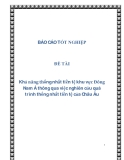 Đề tài: Khả năng thống nhất tiền tệ khu vực Đông Nam Á thông qua việc nghiên cứu quá trình thống nhất tiền tệ của Châu Âu