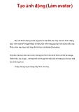 Tạo ảnh động (Làm avatar) 