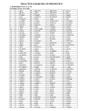 PRACTICE EXERCISE ON PHONETICS 