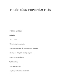 THUỐC DÙNG TRONG TÂM THẦN 