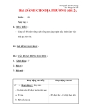Giáo án môn đạo đức lớp 4 :Tên bài dạy : Bài :DÀNH CHO ĐỊA PHƯƠNG (tiết 2).
