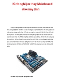Kinh nghiệm thay Mainboard cho máy tính  