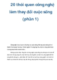 20 thói quen công nghệ làm thay đổi cuộc sống (phần 1) 