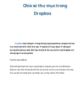 Chia sẻ thư mục trong Dropbox  