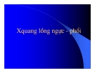 XQ LỒNG NGỰC VÀ PHỔI