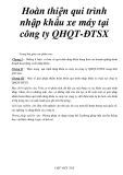 Hoàn thiện qui trình nhập khẩu xe máy tại công ty QHQT-ĐTSX 
