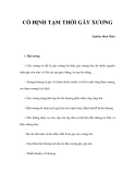 CÁCH CỐ ĐỊNH TẠM THỜI GÃY XƯƠNG 