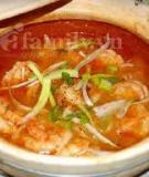Tôm kho nồi đất