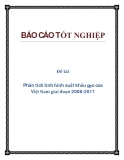 Đề tài: phân tích tình hình xuất khẩu gạo của Việt Nam giai đoạn 2008-2011