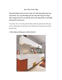 Decor bếp với màu trắng 