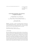 Báo cáo toán học: " Irreducible Quadratic Perturbation  of Spatial Oscillator"