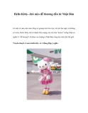 Hello Kitty- chú mèo dễ thương đến từ Nhật Bản