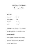 HOÀNG CẦM THANG (Thương hàn luận) 