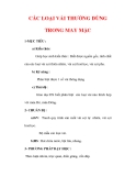 Giáo án Công nghệ lớp 6 : Tên bài dạy : CÁC LOẠI VẢI THƯỜNG DÙNG TRONG MAY MẶC 