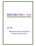 Đề tài : Những nét chung và khác biệt trong ẩm thực ba miền