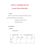 Giáo án Anh văn lớp 6 : Tên bài dạy : UNIT 14 MAKING PLANS Lesson 3 B1-4 (P144-145) 