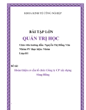 Đề tài: Hoàn thiện cơ cấu tổ chức Công ty CP xây dựng Sông Hồng