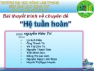 Bài thuyết trình: Hệ tuần hoàn