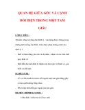 Giáo án môn Toán lớp 7 : Tên bài dạy : QUAN HỆ GIỮA GÓC VÀ CẠNH ĐỐI DIỆN TRONG MỘT TAM GIÁC 