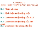 ĐỊNH LUẬT NHIỆT ĐỘNG THỨ NHẤT