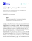 Báo cáo sinh học: "Multilevel regulation of growth rate in yeast revealed using systems biology"