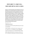 PHÂN BIỆT VÀ CHỌN MUA PHÂN BÓN ĐÚNG CHẤT LƯỢNG 