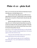 Phân vô cơ - phân Kali 