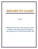 Đề tài: Các giải pháp nâng cao chất lượng sản phẩm trong sản xuất, phương pháp áp dụng các biện pháp quản lý chất lượng toàn diện TQM