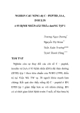 Báo cáo y học: Nghiên cứu nồng độ insulin và C - peptid,  IAA, insulin ở 93 bệnh nhân dái tháo đường týp 1