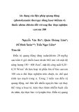 Báo cáo y học: "tác dụng của liệu pháp quang động (photodynamic therapy) dùng laser 662nm và thuốc nhóm chlorin đối với ung thư thực nghiệm sarcom 180"