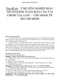 BẢNG TÓM TẮT ĐỀ TÀI Tên đề tài : “CHUYÊN NGHIỆP HÓA” HỒ SƠ KIỂM TOÁN BÁO CÁO TÀI CHÍNH TẠI AASC – CHI NHNH TP. HỒ CHÍ MINH 