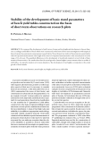 Báo cáo lâm nghiệp: "Stability of the development of basic stand parameters of beech yield tables constructed on the basis of short-term observations on research plots"