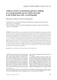 Báo cáo lâm nghiệp: "Analysis of snow accumulation and snow melting in a young mountain spruce and beech stand in the Orlické hory Mts., Czech Republic"