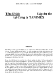 Tên đề tài: Lập dự tốn tại Cơng ty TANIMEX 