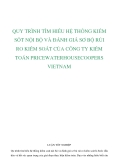 QUY TRÌNH TÌM HIỂU HỆ THỐNG KIỂM SỐT NỘI BỘ VÀ ĐÁNH GIÁ SƠ BỘ RỦI RO KIỂM SOÁT CỦA CÔNG TY KIỂM TOÁN PRICEWATERHOUSECOOPERS VIETNAM