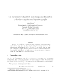 Báo cáo toán học: "On the number of perfect matchings and Hamilton cycles in -regular non-bipartite graphs"