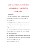 Giáo án Vật lý lớp 9 : Tên bài dạy : MÀU SẮC CÁC VẬT DƯỚI ÁNH SÁNG TRẮNG VÀ DƯỚI ÁNH SÁNG MÀU.  Giáo án Vật lý lớp 9 : Tên bài dạy : MÀU SẮC CÁC VẬT DƯỚI ÁNH SÁNG TRẮNG VÀ DƯỚI ÁNH SÁNG MÀU.