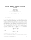 Báo cáo toán học: "Regular character tables of symmetric groups"