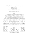 Báo cáo toán học: "Packing 10 or 11 Unit Squares in a Square"