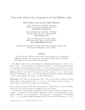 Báo cáo toán học: "Two new criteria for comparison in the Bruhat order"