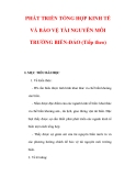 Giáo án Địa lý 9:  PHÁT TRIỂN TỔNG HỢP KINH TẾ VÀ BẢO VỆ TÀI NGUYÊN MÔI TRƯỜNG BIỂN-ĐẢO (Tiếp theo) 