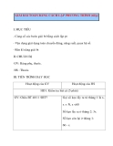 Giáo án Đại Số lớp 8: GIẢI BÀI TOÁN BẰNG CÁCH LẬP PHƯƠNG TRÌNH (tiếp)