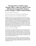 Tích hợp FileNet với IBM Content Manager, Phần 1 