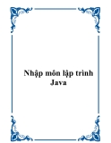 Nhập môn lập trình Java