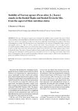 Báo cáo lâm nghiệp: "Stability of Norway spruce (Picea abies [L.] Karst.) stands in the Beskid Śląski and Beskid Żywiecki Mts. from the aspect of their nutrition status"