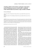 Báo cáo lâm nghiệp: "Variation of the tree form factor and taper in European larch of Polish provenances tested under conditions of the Beskid Sądecki mountain range (southern Poland)"