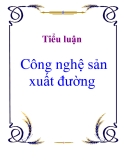Tiểu luận: Công nghệ sản xuất đường