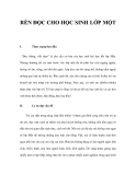 RÈN ĐỌC CHO HỌC SINH LỚP MỘT 