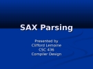 SAX Parsing